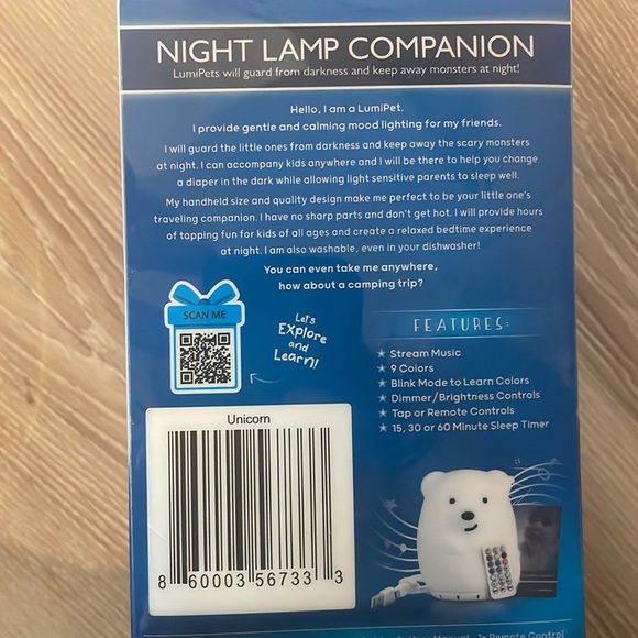 Unicorn night lamp companion - Picture 3 of 4